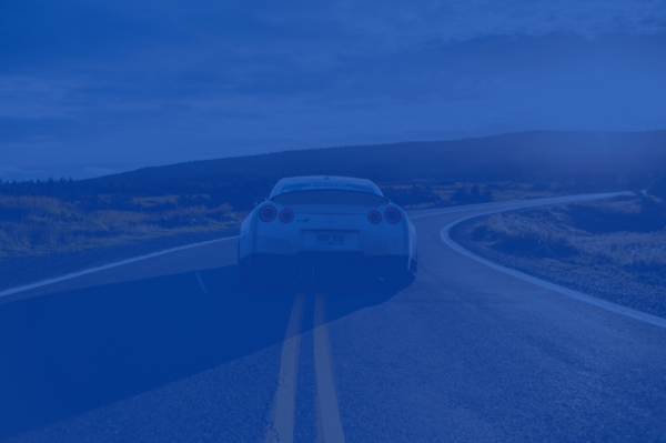 Ground view of car driving on a road