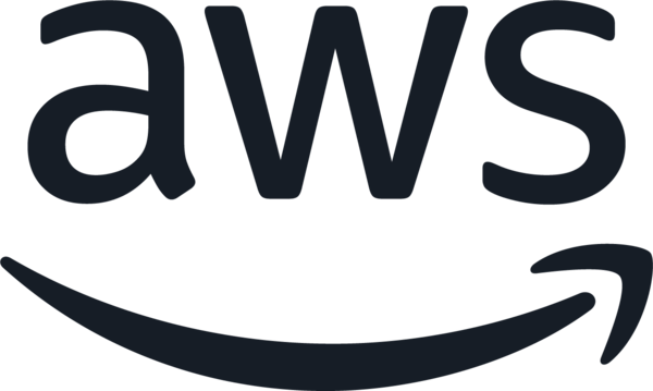 AWS logo in black and white