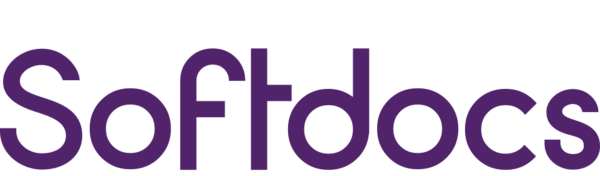 Softdocs logo, reading: "Softdocs" in purple